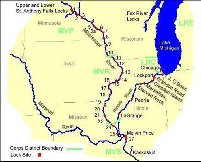 Upper Mississippi River Locks and Dams