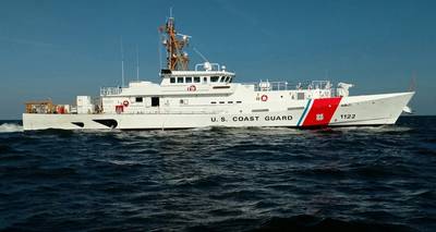 USCGC Bailey Barco during builders trials in the U.S. Gulf of Mexico (Photo: Bollinger Shipyards)