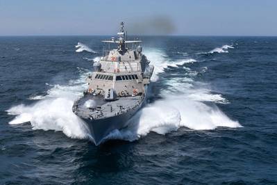 USS Detroit (LCS 7) (U.S. Navy Photo courtesy of Lockheed Martin-Michael Rote)