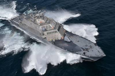 USS Detroit underway during Acceptance Trials on July 13, 2016 (Photo: Lockheed Martin)