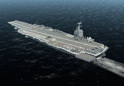 USS Gerald Ford: Image credit NNS