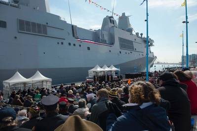 USS Somerset commissioning: Photo credit USN