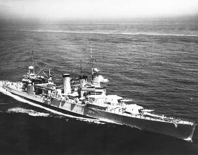 USS Tuscaloosa (CA-37) Official U.S. Navy Photograph, now in the collections of the National Archives.