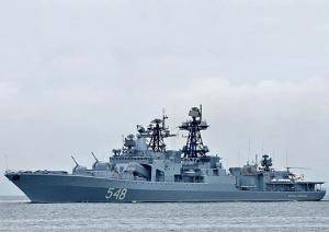 Russian Destroyer 'Admiral Panteleyev': Photo credit Russian Navy