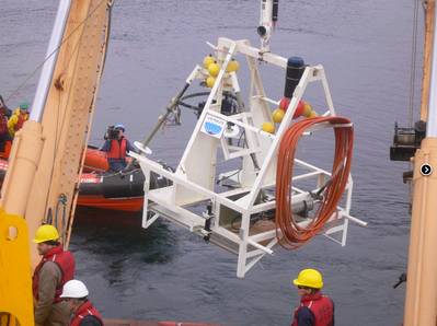 VENUS SIIM Being Deployed: Photo courtesy of OceanWorks