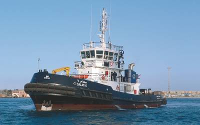 Voith Water Tractor „Salam 6“ operating in the Suez Canal (Photo: Voith)