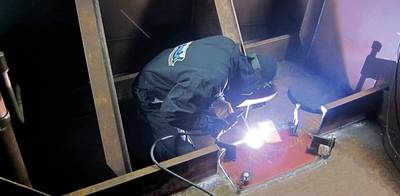 Welding inboard area: Photo credit Hydrex