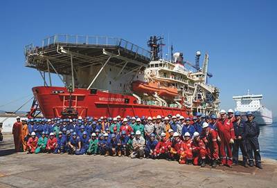 'Wellservicer' in dock: Photo credit Gibdock