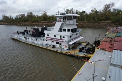William B Klunk underway before the collision on an unknown date. (Source: American Commercial Barge Line)