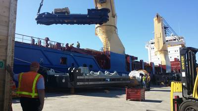 Working Cargo in the Port of Milwaukee 