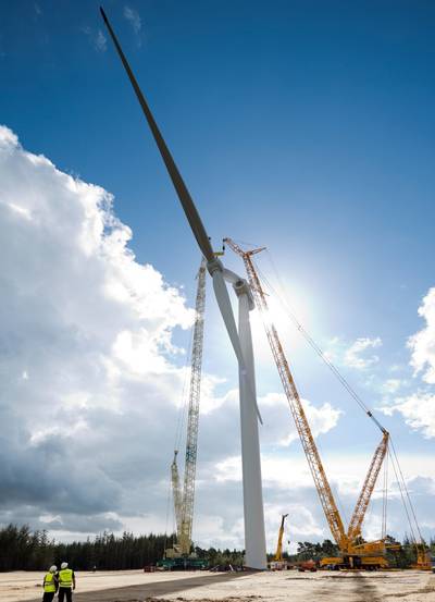 World's Largest Offshore Wind Turbine Rotor: Photo credit Siemens Energy