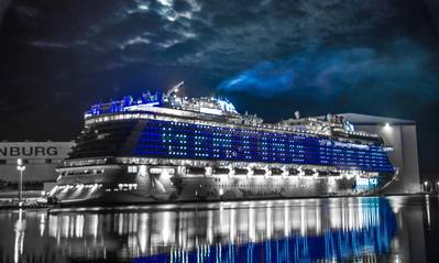 Wärtsilä is supplying a special external lighting system for the "Genting Dream" cruise vessel. (Photo: Wärtsilä)