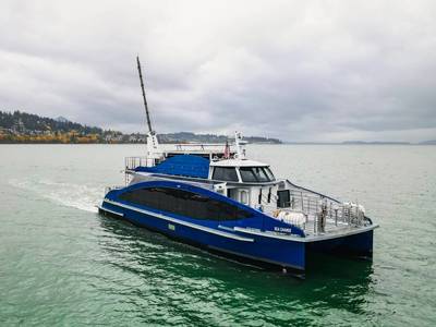 ZEI, formerly Golden Gate Zero Emission Marine, launched 2017, is a hydrogen technology company that develops and sells power systems for a range of marine applications. It is best known for the Sea Change, the first commercial hydrogen fuel cell ferry in the world. (Photo: All American Marine)