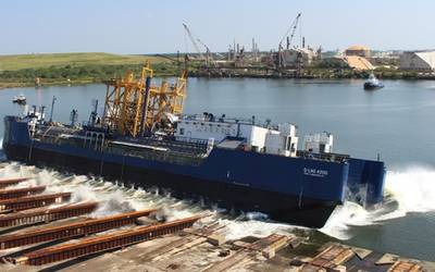 The Q-LNG 4000 bunker barge was launched by builder VT Halter Marine (Photo: VT Halter Marine)