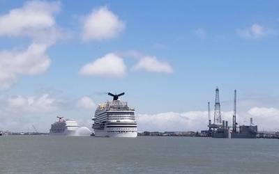 Two Carnival cruise ships, Carnival Breeze and Carnival Vista, returned to Galveston earlier this week ahead of planned voyages later this year. (Photo: Port of Galveston)