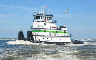 Vane Brothers’ 3,000-horsepower push tug Rock Hall, delivered in July 2021. (Photo: Vane Brothers)