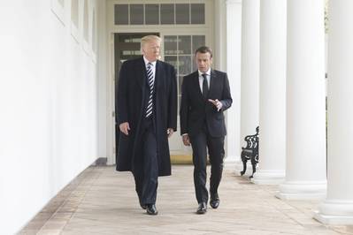 Президент Трамп и президент Макрон в апреле 2018 года (Официальный Белый дом Фото: Шейла Крейгхед)