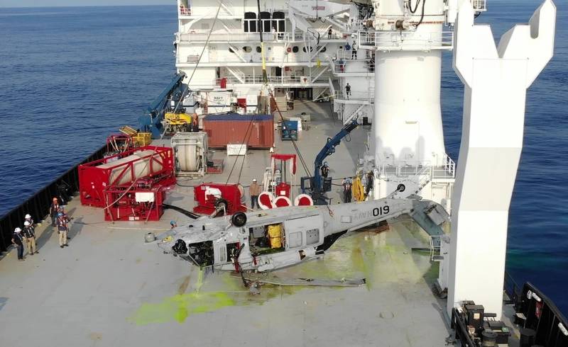 US Navy Recovers Downed Helicopter From Record Ocean