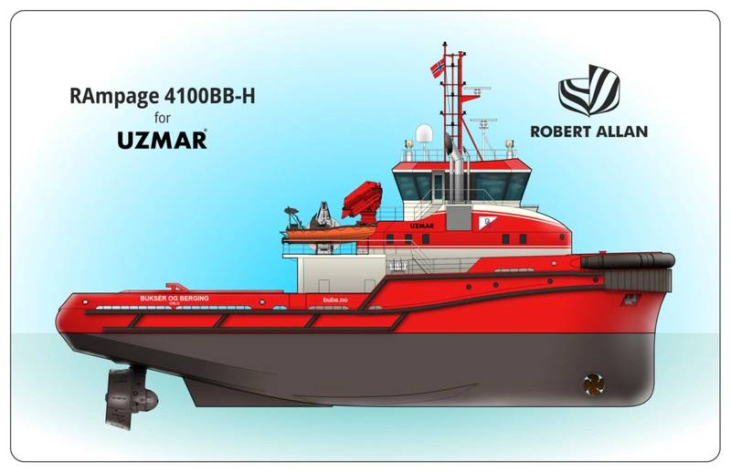 Uzmar begynner byggingen av ny offshore slepebåt for Buksér Og