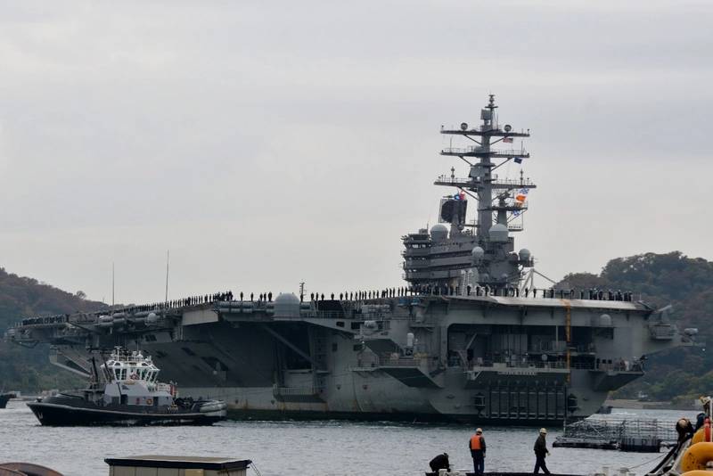 USS Ronald Reagan Departs For Sea Trials