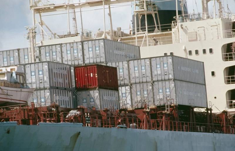 Ship Loses Containers In Rough Seas