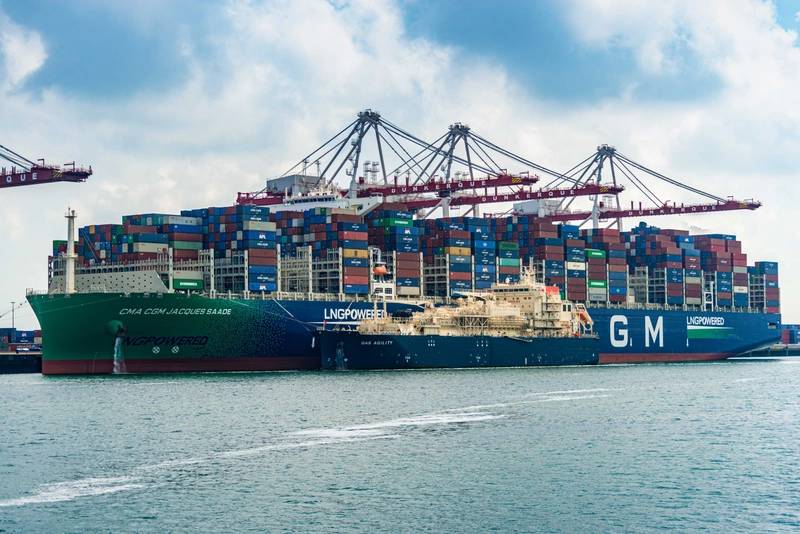 Total, CMA CGM In France's First Ship-To-Containership