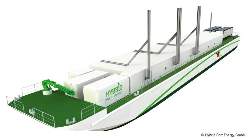3D Illustration of the LNG Hybrid Barge
