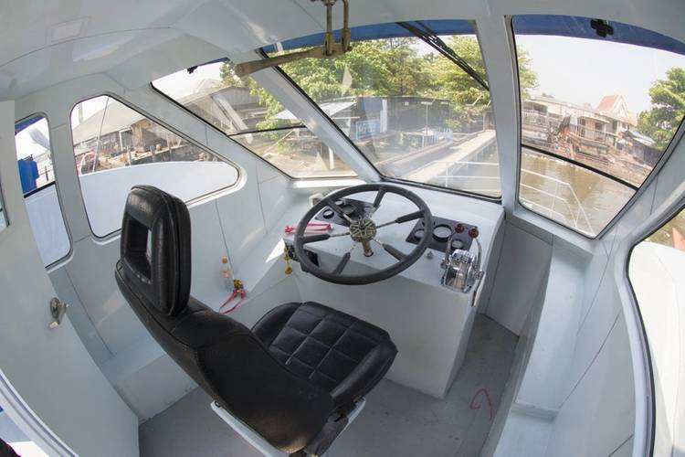A functional pilothouse elevates the captain for better visibility. (Photo: A.Haig-Brown courtesy of Cummins)
