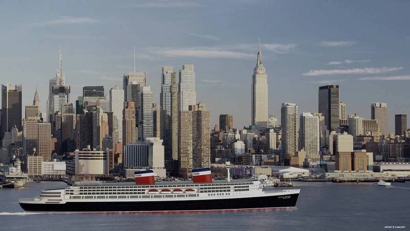 A rendering shows a restored SS United States by Crystal Cruises (Image: Crystal Cruises)