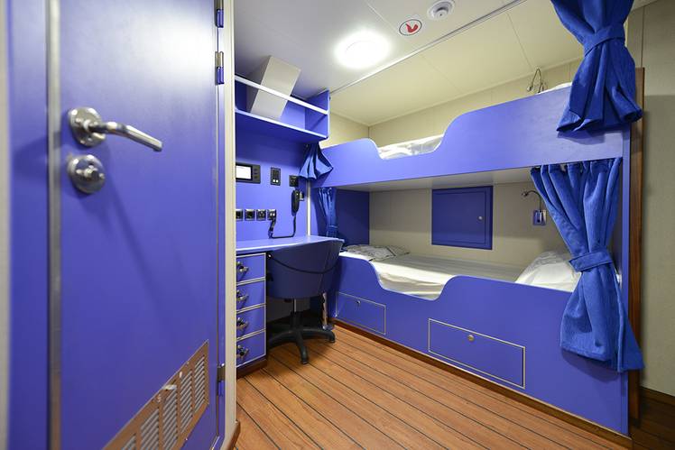 Accommodation is provided for a crew of 10 persons in six cabins, all with en suite facilities. (Photo: Sanmar)