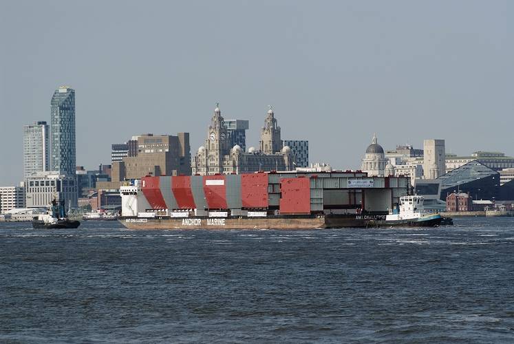 Aircraft Carrier Modules leaving Cammell Laird (Photo: Cammell Laird)