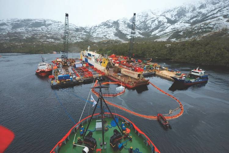 The Ro/Ro Amadeo 1 wreck removal project off Southern Chile (Credit: Todd Schauer/Resolve Maritime)