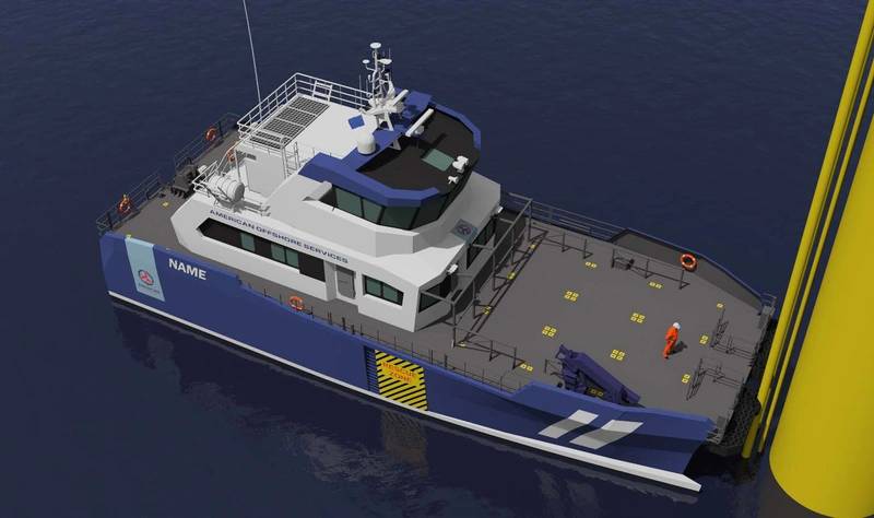 American Offshore Services (A-O-S) has ordered four CTVs from Blount Boats to service the United States' emerging offshore wind industry from 2023 and 2024. (Image: A-O-S)