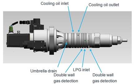 Annotated diagram of the new fuel booster valve showing the main constituent parts