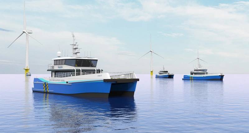 Atlantic Wind Transfers has ordered six Chartwell Ambitious-class from St. Johns Ship Building in Palatka, Fla. The first two vessels are expected to be delivered in Summer 2023 and January 2024 respectively, with four further builds in the pipeline. (Image: AWT)