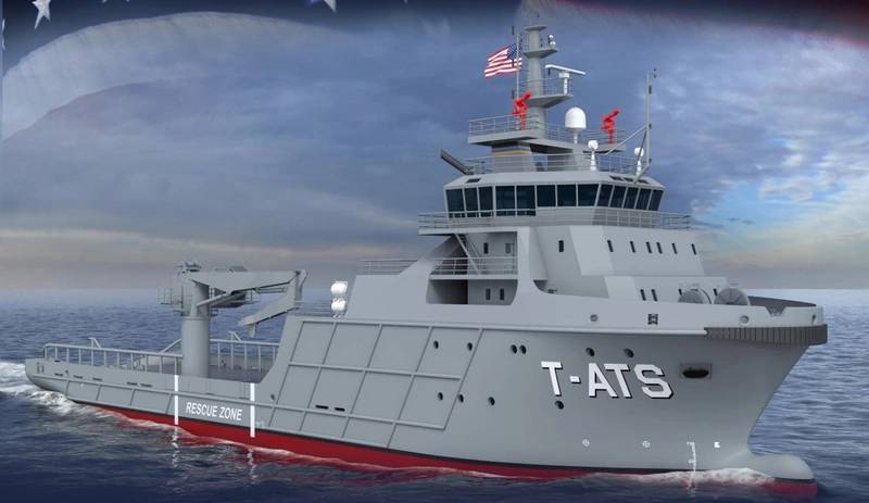 Austal USA of Mobile, Ala., began construction of the Navajo-class Towing, Salvage, and Rescue Ships (T-ATS) on July 11. The company was awarded a contract for T-ATS 11 and 12 in October 2021, and two more on July 22, 2022. (Austal USA image)