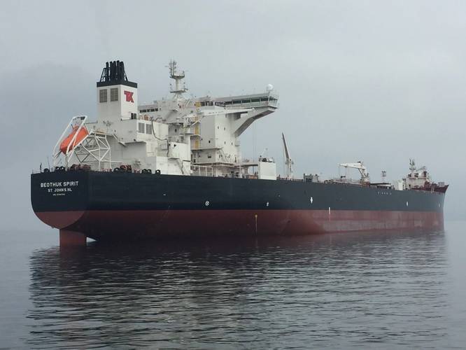 Beothuk Spirit is the first of three new Canadian flagged shuttle tankers built by Samsung Heavy Industries for Teekay Offshore (Photo: Teekay Offshore)