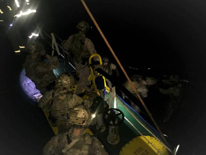Boarding team on board MV Costina (Photo: EU NAVFOR)