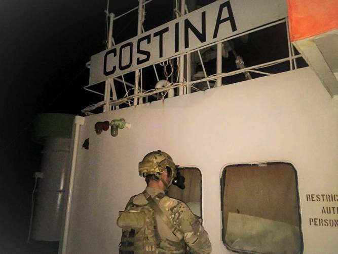 Boarding team on board MV Costina (Photo: EU NAVFOR)