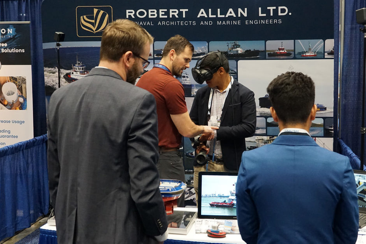 Booth VR demonstration at SNAME 2019 (Photo: Robert Allan Ltd.)