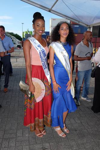 Ruth Briquet, Miss Guyane 2018, and Sarah Ringuet, Miss Kourou 2018 (Photo: Damen)