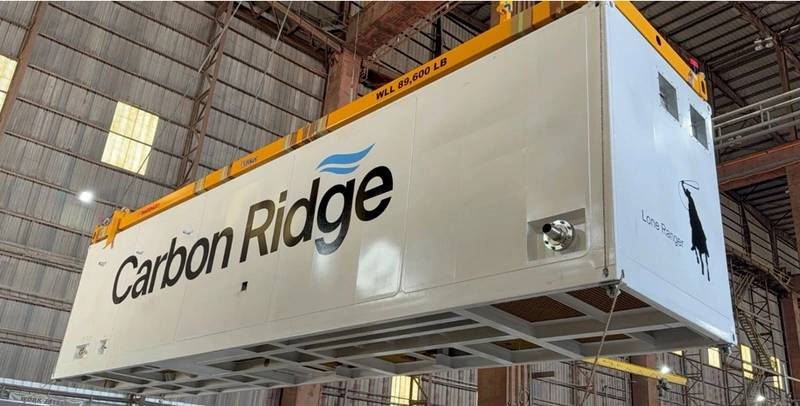 Carbon Ridge's Lone Ranger following completion of construction and factory acceptance testing at Spitzer Industries. Houston, Texas. Image courtesy Carbon Ridge