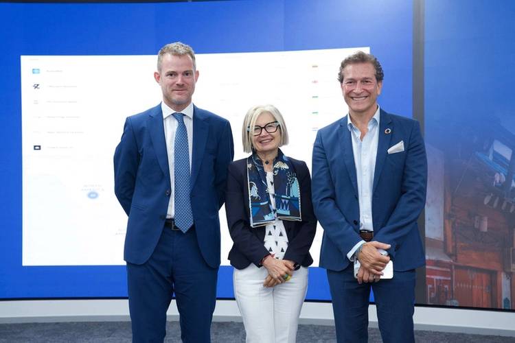 Claudio Cisilino, Ambasciatrice Emilia Gatto &amp; Marco Marinucci. Image courtesy Fincantieri