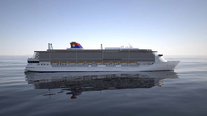 Concept design of the new Global Class mega cruise ship to be built by MV Werften for Star Cruises (Image: Elomatic)