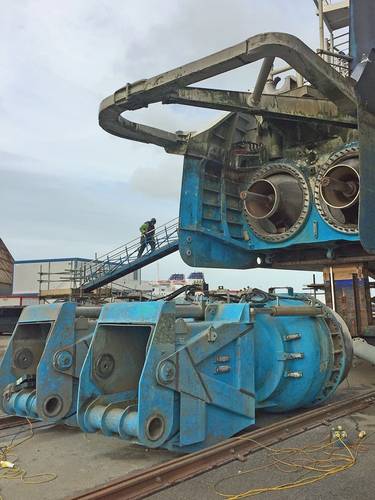 Condor Rapide undergoes refit at Cherbourg (Photo: Burgess Marine)