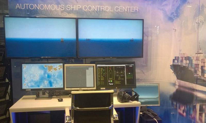 Demo: control room for an autonomous ship. (Image: VTT Technical Research Center of Finland)
