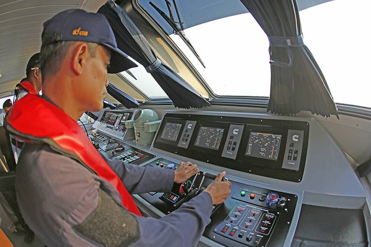 Controls for the Cummins engines.