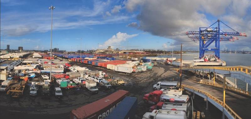 Crowley & Puerto Rico: When Hurricane Maria devastated Puerto Rico, Crowley responded in force (above) to start the recovery. (Image: © 2017 Crowley Maritime Corporation)