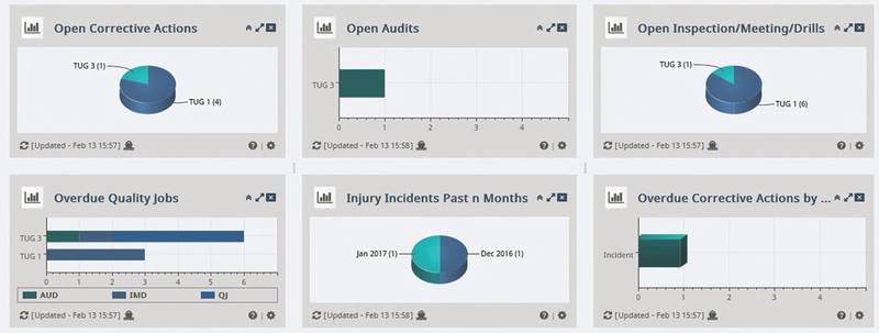 NS Core Dashboards give users a detailed view of different aspects of their HSQE program. (Image: ABS)