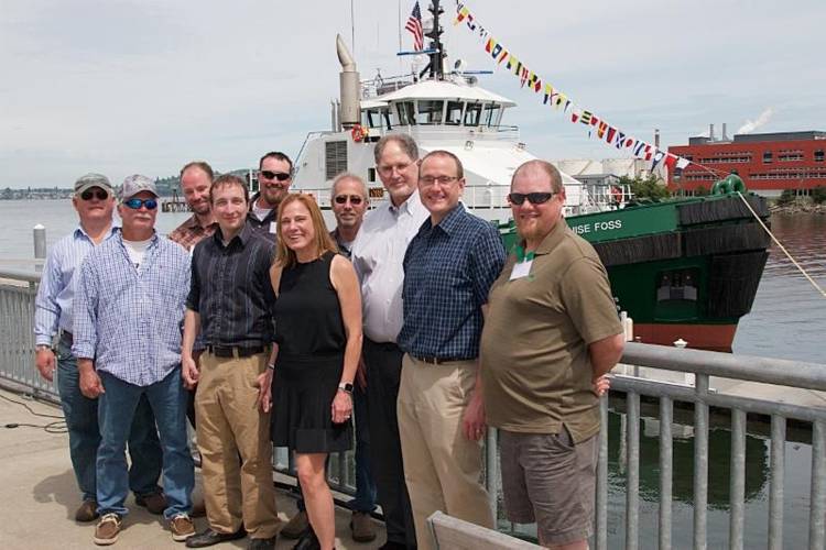 Denise Tabbutt with some of the Rainier Shipyard team (Photo: Foss)